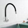 Torneira Gourmet Cozinha Parede Flexível Articulada com Borracha Preta e Base Metalica - 5