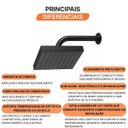 Ver imagem 3 de Ducha de Parede para Banheiro Athena Plus 26459 Meber - Preto