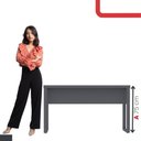 Ver imagem 3 de Mesa Escritório 1340x600x750mm M1340pe40tub Grafito
