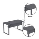 Ver imagem 7 de Mesa Escritório 1340x600x750mm M1340pe40tub Grafito
