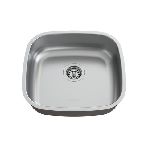 Cuba para Pia de Cozinha em Aço Inox N5 36x33,5x11cm com Válvula Ghelplus Cinza