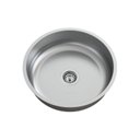 Ver imagem 1 de Cuba para Pia de Cozinha em Aço Inox Redonda 37x37x10cm Alto Brilho com Válvula Ghelplus Cinza