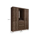 Ver imagem 4 de Guarda Roupas Casal Capela Lyon C/ Espelho Cor Ypê