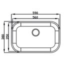 Ver imagem 2 de Cuba para Pia de Cozinha em Aço Inox N2 56x35x17cm Polida com Válvula Ghelplus