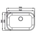 Ver imagem 2 de Cuba para Pia de Cozinha em Aço Inox N2 56x35x17cm Polida com Válvula Ghelplus Cinza
