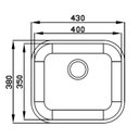 Ver imagem 2 de Cuba para Cozinha Pia Inox N3 40x35x17cm Polida com Válvula GhelPlus