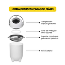 Ver imagem 2 de Lixeira Anti Odor 10l para Fraldas Bebê com Vedação Moderna Branca Brinovar