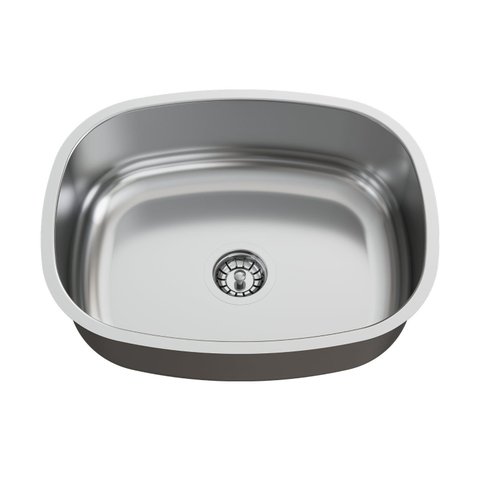 Cuba para Pia de Cozinha em Aço Inox N4 41x32x14cm Polida com Válvula Ghelplus Cinza