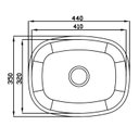 Ver imagem 2 de Cuba para Pia de Cozinha em Aço Inox N4 41x32x14cm Polida com Válvula Ghelplus Cinza