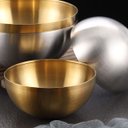 Ver mais imagens de Tigela Bowl Inox 15cm Bacia Multiuso Cozinha Salada Festa:prata