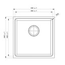 Ver imagem 2 de Cuba para Cozinha Gourmet Pia Aço Inox 44x44x20cm Acetinado GhelPlus