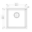 Ver imagem 2 de Cuba para Cozinha Gourmet Pia Aço Inox 44x44x20cm Acetinado Ghelplus Cinza