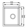 Cuba para Cozinha Gourmet Pia Aço Inox  54x44x20cm Acetinado GhelPlus - 2