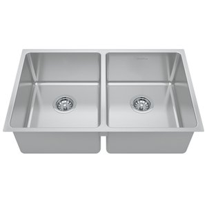 Cuba para Cozinha Gourmet Pia Dupla Aço Inox 74,5x44x20cm Acetinado GhelPlus
