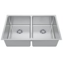 Ver imagem 1 de Cuba para Cozinha Gourmet Pia Dupla Aço Inox 74,5x44x20cm Acetinado Ghelplus Cinza