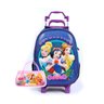 Mochila De Carrinho Princesas Disney Escolar Infantil Paetê - 1