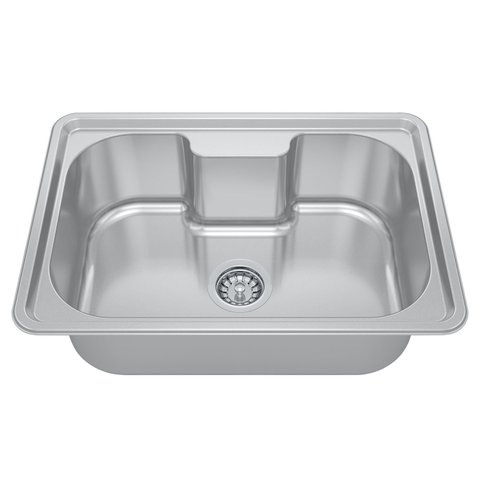 Cuba para Cozinha Gourmet Pia Aço Inox 63x44x20cm Acetinado Ghelplus Cinza
