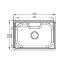 Ver imagem 2 de Cuba para Cozinha Gourmet Pia Aço Inox 63x44x20cm Acetinado Ghelplus Cinza