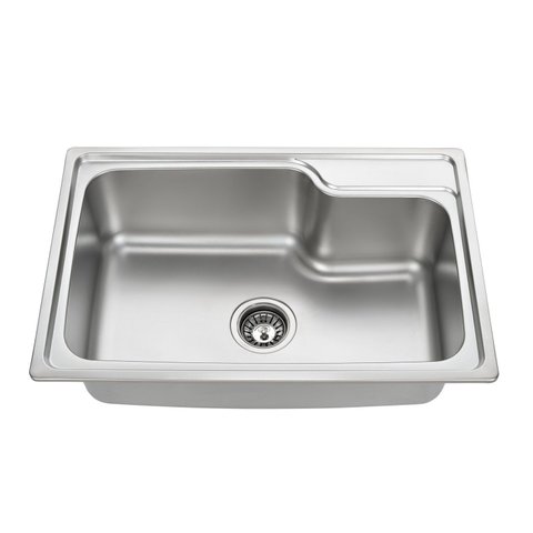Cuba para Cozinha Gourmet Pia Aço Inox 68x45x22cm Acetinado Ghelplus Cinza/Acinzentado