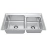 Cuba para Cozinha Gourmet Pia Dupla Aço Inox 79x43x21cm Acetinado GhelPlus - 1