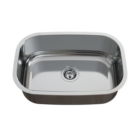 Cuba para Pia de Cozinha em Aço Inox N1 46x30x15cm Alto Brilho com Válvula Ghelplus Cinza