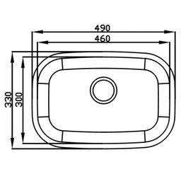 Cuba para Pia de Cozinha em Aço Inox N1 46x30x15cm Alto Brilho com Válvula GhelPlus - 2