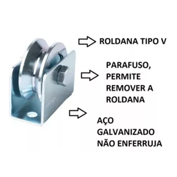 Roldana Caixa Fechada 1 1/2" V Kit Com 4unidades - 3