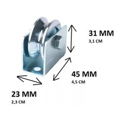 Roldana Caixa Fechada 1 1/2" V Kit Com 4unidades - 2