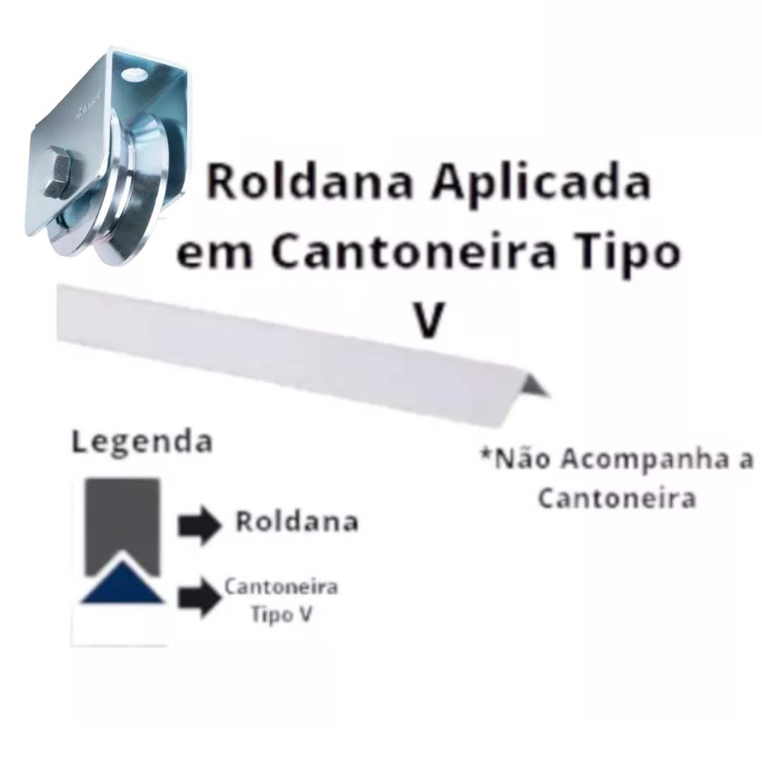 Roldana Caixa Fechada 1 1/2" V Kit Com 4unidades - 5