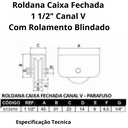 Ver imagem 4 de Roldana Caixa Fechada 1 1/2" V Kit Com 4unidades