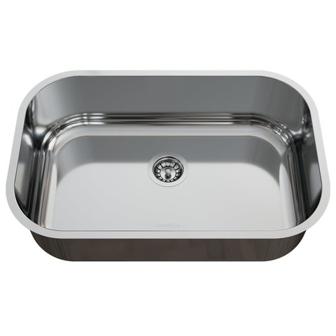 Cuba para Pia de Cozinha em Aço Inox N2 56x35x17cm Alto Brilho com Válvula Ghelplus Cinza