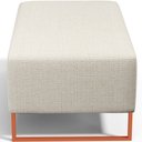 Ver imagem 7 de Puff Decorativo Sala De Estar Cléo 90cm Base De Ferro Cobre W01 Linho Champagne - Lyam Decor