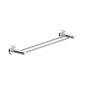 Toalheiro Duplo para Banheiro Alto Brilho Atenas Grego Metal 45cm