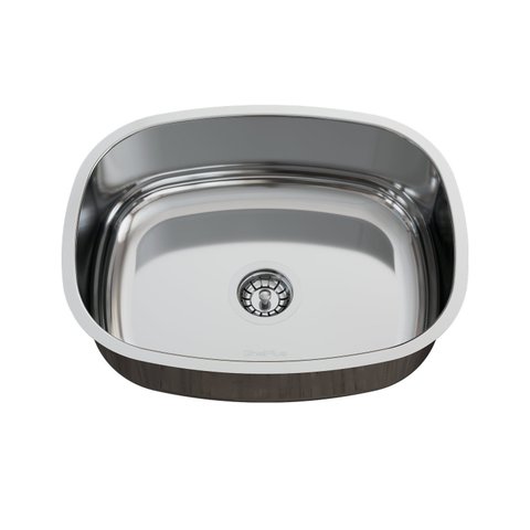 Cuba para Pia de Cozinha em Aço Inox N4 41x32x14cm Alto Brilho com Válvula Ghelplus Cinza
