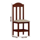 Ver imagem 4 de Mesa De Jantar 160cm Madeira Maciça 6 Lugares Estofados Castanho Shop JM