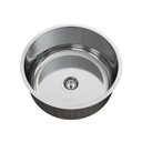 Ver imagem 1 de Cuba para Pia de Cozinha em Aço Inox Redonda 37x37x17cm Alto Brilho com Válvula Ghelplus Cinza