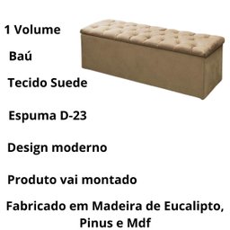 Kit Cabeceira e Calçadeira Mirage 160 Cm Suede Bege - Fm - 6