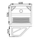 Ver imagem 3 de Tanque para Lavanderia em Aço Inox de Embutir 500 Polido 60,8x53,6x26,5cm 48 Litros Ghelplus Cinza
