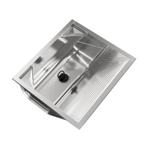 Tanque para Lavanderia em Aço Inox de Embutir 500 Polido 60,8x53,6x26,5cm 48 Litros GhelPlus