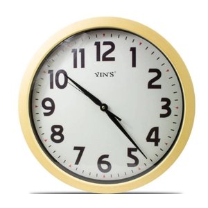 Relógio de Parede Redondo Yin's Madeira Clara 43,5cm