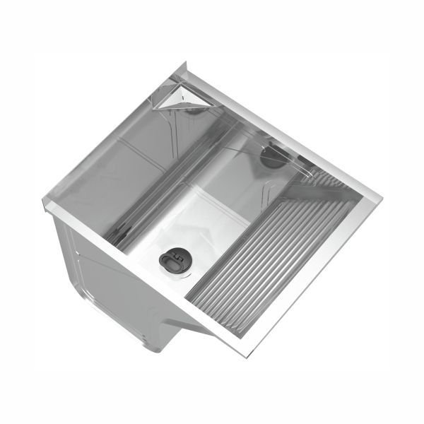 Tanque para Lavanderia em Aço Inox de Parede Avulso Mini Super com