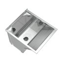 Ver imagem 1 de Tanque para Lavanderia em Aço Inox de Parede Avulso Mini Super com Suporte 43,8x50,6x43,4cm 46 Litro