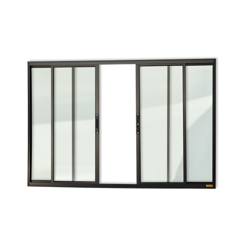 Janela Alumínio Confort 4F.100 x 150 V.Liso Preto Brimak