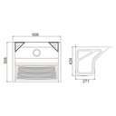 Ver imagem 2 de Tanque para Lavanderia em Aço Inox de Parede Avulso 500 Super com Suporte 60,8x50,6x43,4cm 68 Litros