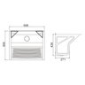 Tanque para Lavanderia em Aço Inox de parede avulso 500 Super com Suporte 60,8x50,6x43,4cm 68 Litros GhelPlus - 2
