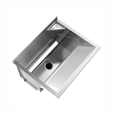 Tanque para Lavanderia em Aço Inox de Parede Avulso 500 Super com Suporte 60,8x50,6x43,4cm 68 Litros