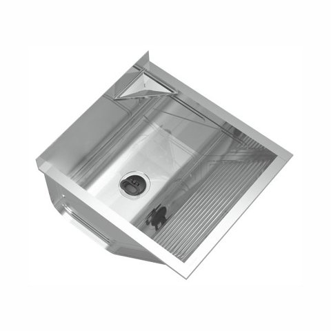 Tanque para Lavanderia em Aço Inox de Parede Avulso Mini com Suporte 43,8x50,6x29,4cm 32 Litros Ghel