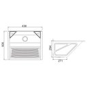 Ver imagem 2 de Tanque para Lavanderia em Aço Inox de Parede Avulso Mini com Suporte 43,8x50,6x29,4cm 32 Litros Ghel