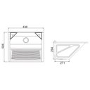 Ver imagem 2 de Tanque para Lavanderia em Aço Inox de Parede Avulso Mini com Suporte 43,8x50,6x29,4cm 32 Litros Ghel
