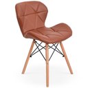 Ver imagem 2 de Kit 18 Cadeiras de Jantar Charles Eames Slim Wood Estofada - Marrom